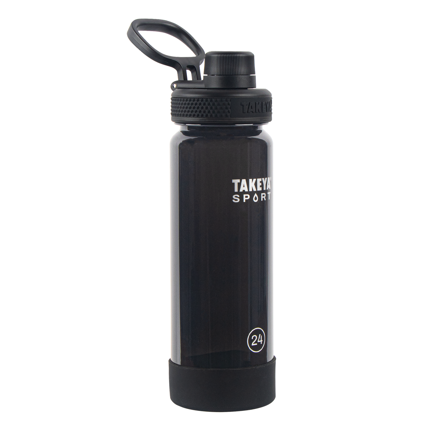 tritan-sport-water-bottle-with-spout-lid-b6 51664-TKS-Tritan-Spout-24-GrandSlamBlack-frontangle.png