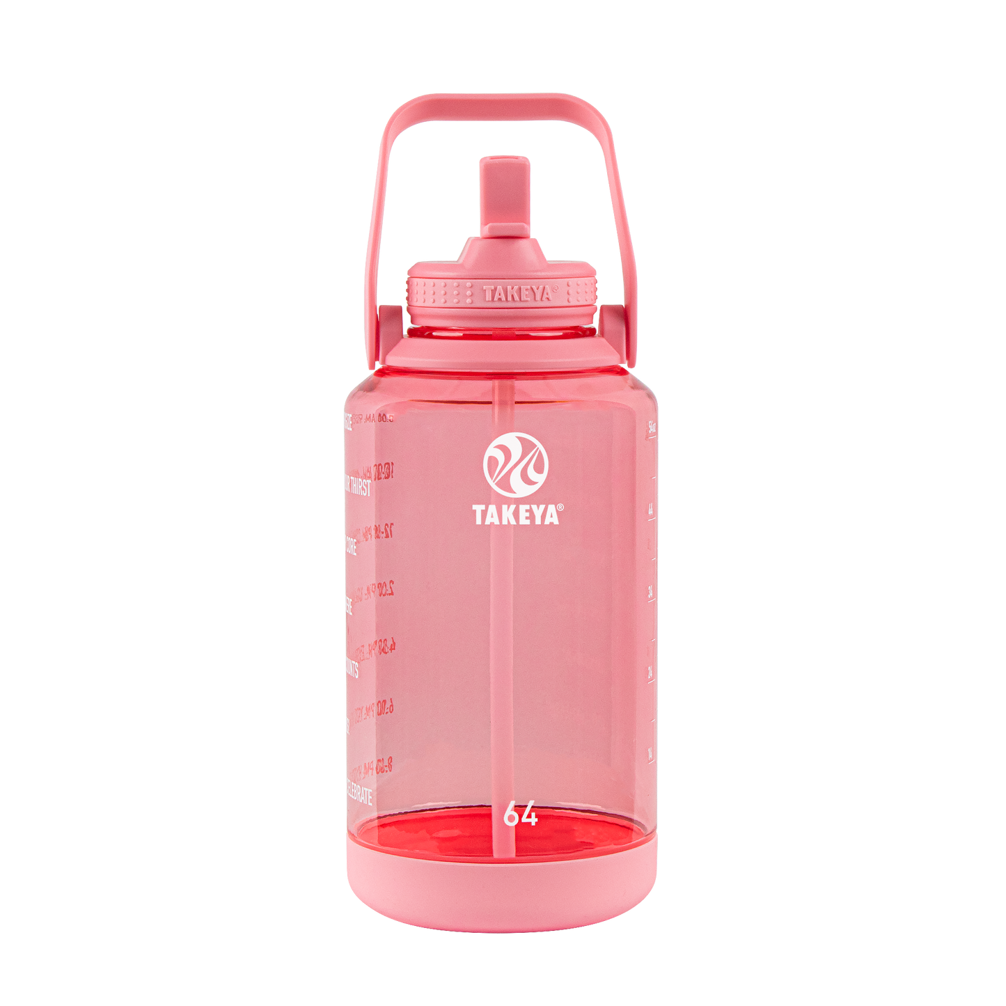 tritan-motivational-water-bottle-with-straw-lid-u6 54143-Tritan-Straw-Motivational-64-FlutterPink-front.png